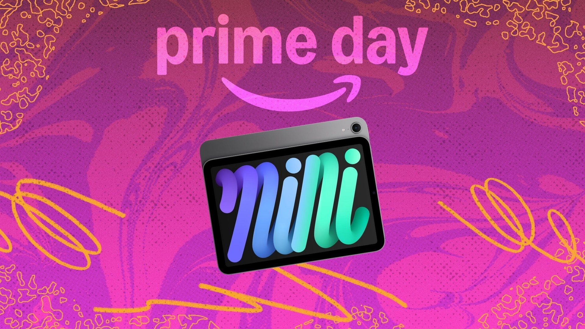 Apple iPad mini on Prime Day background