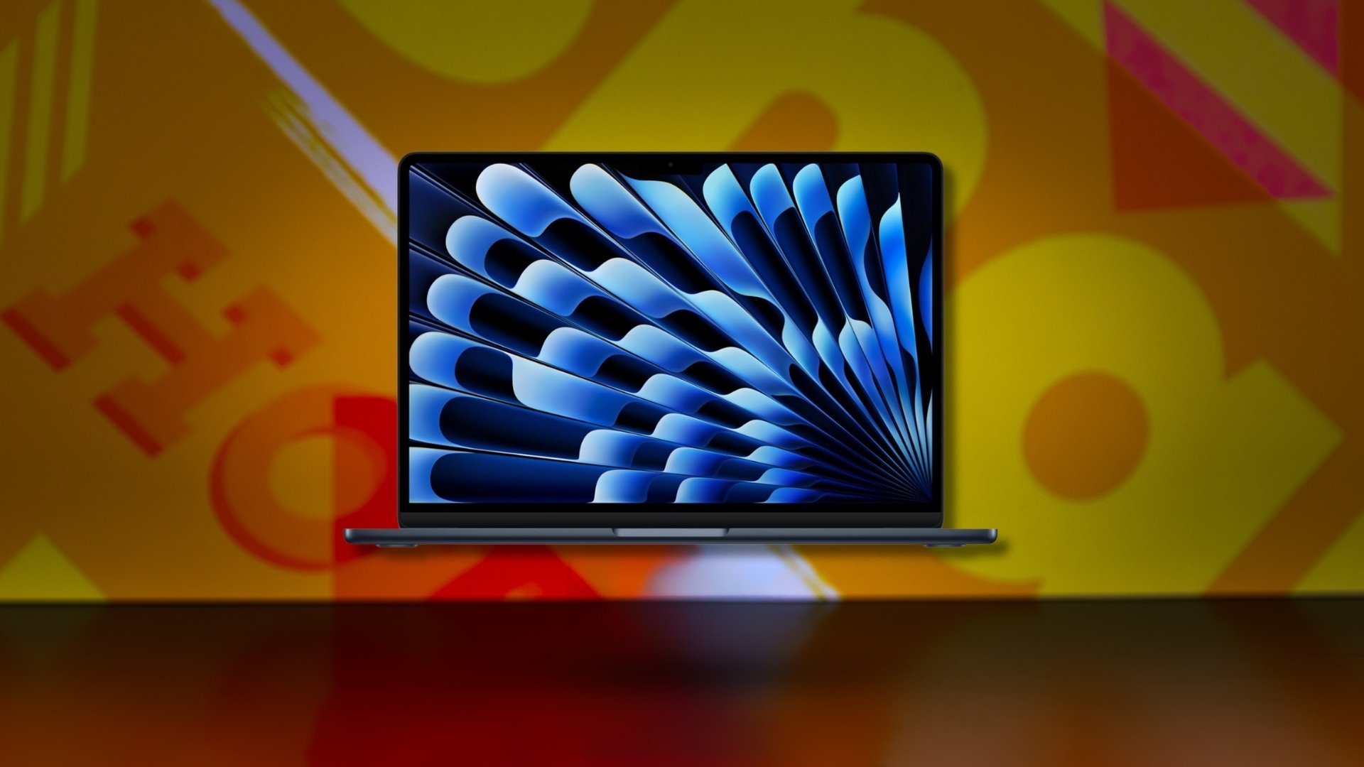 MacBook Air on Mashbale background