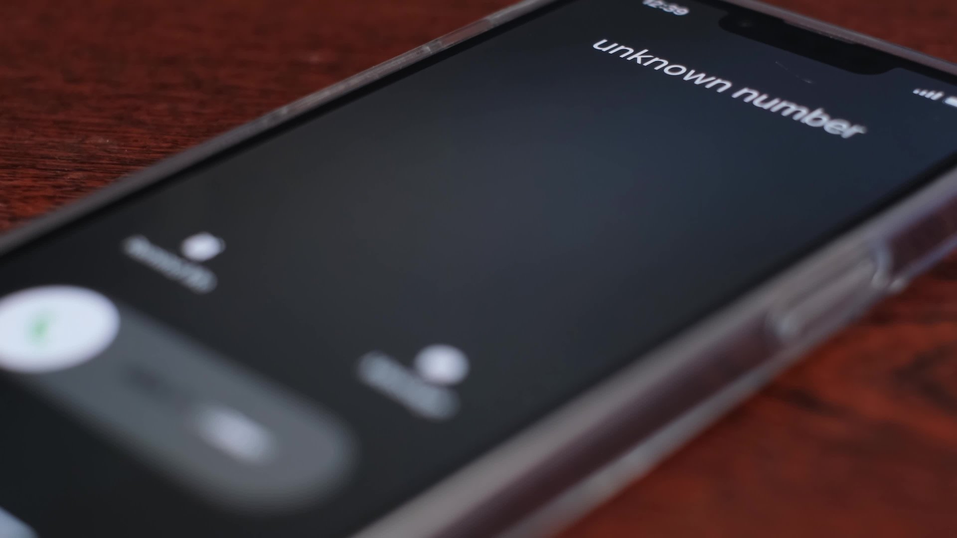 an unknown caller