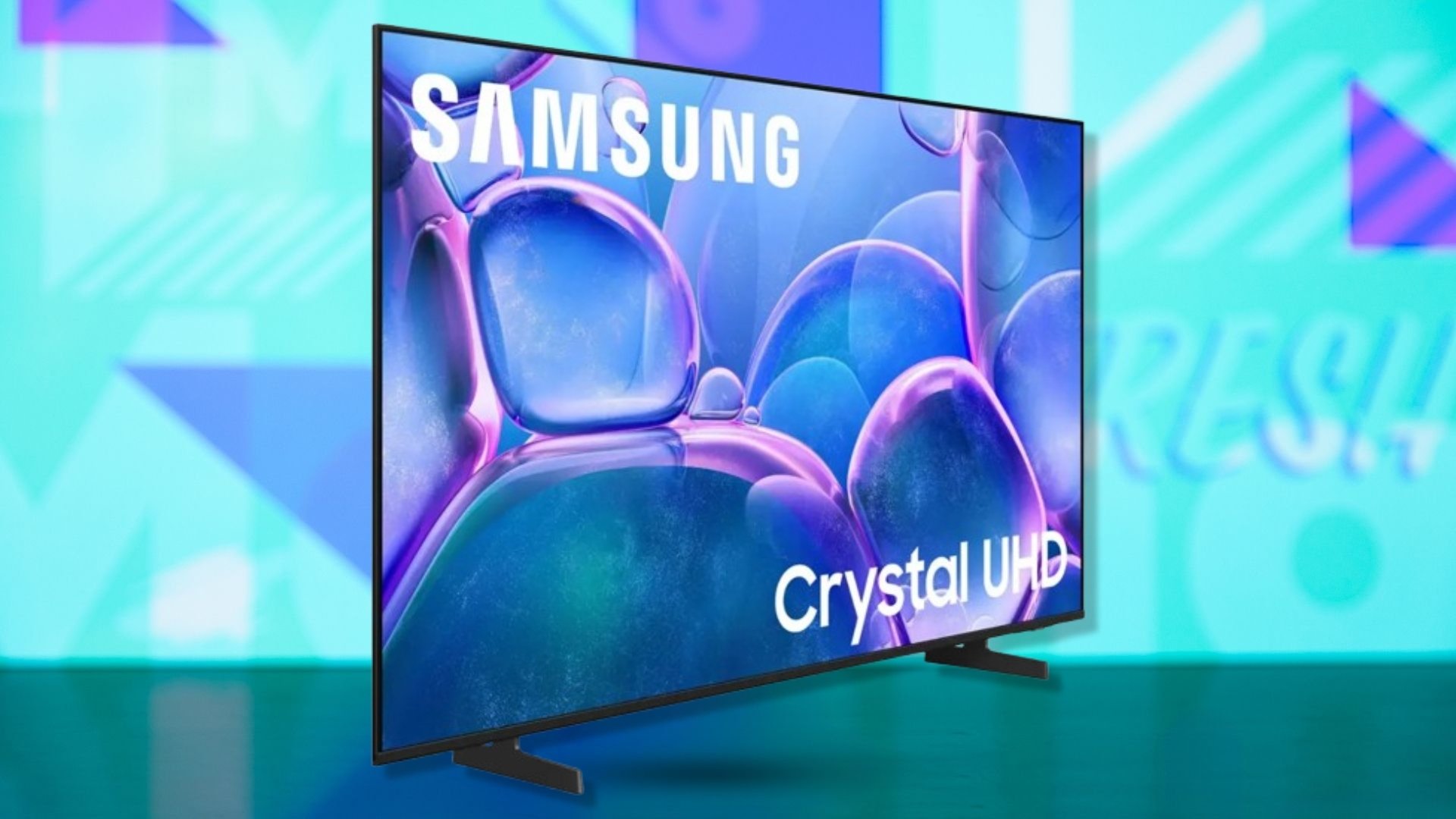 The  Samsung 55-inch Class U7900 4K Smart TV on a blue background