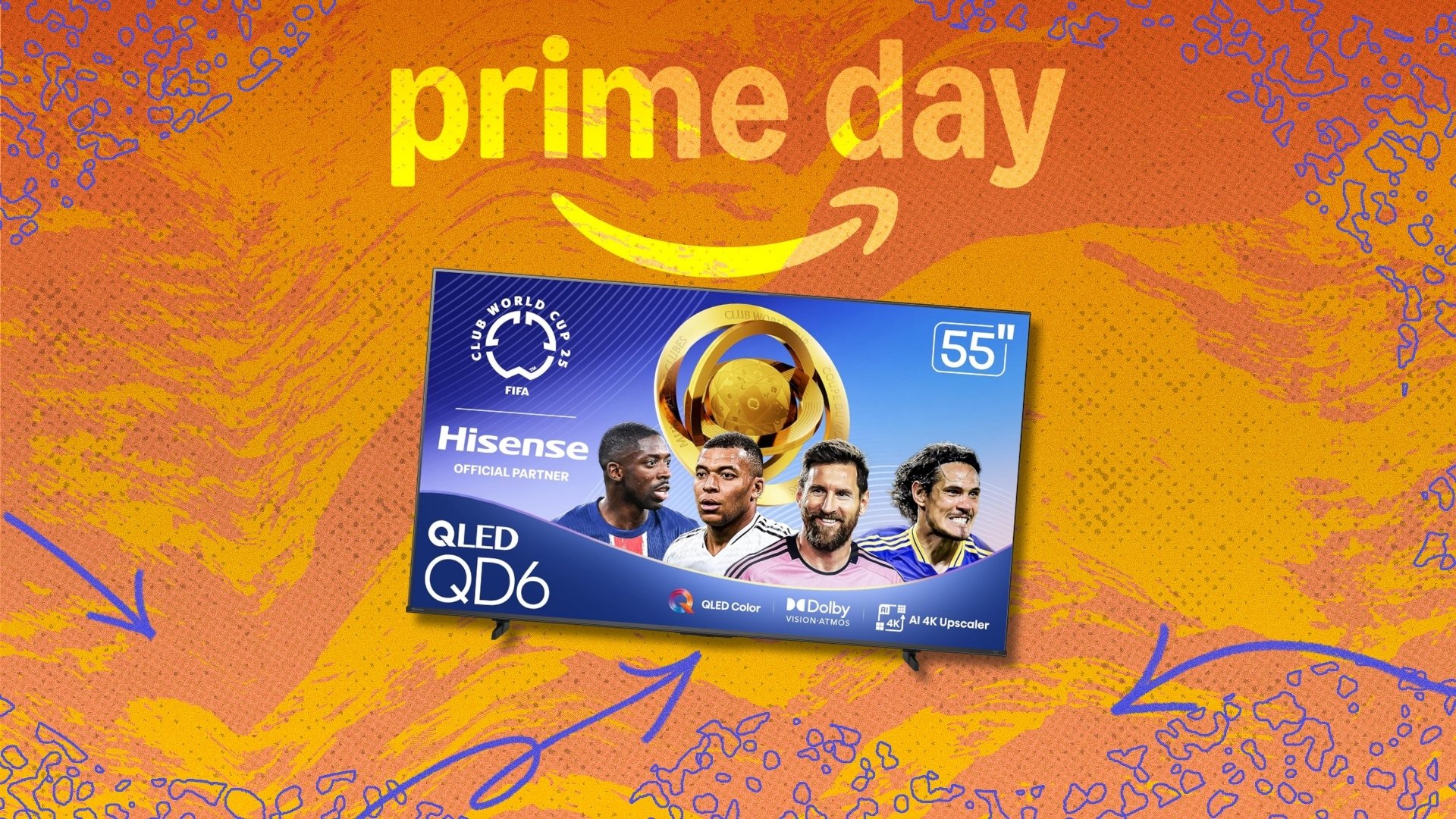 Hisense QD6 on Prime Day background