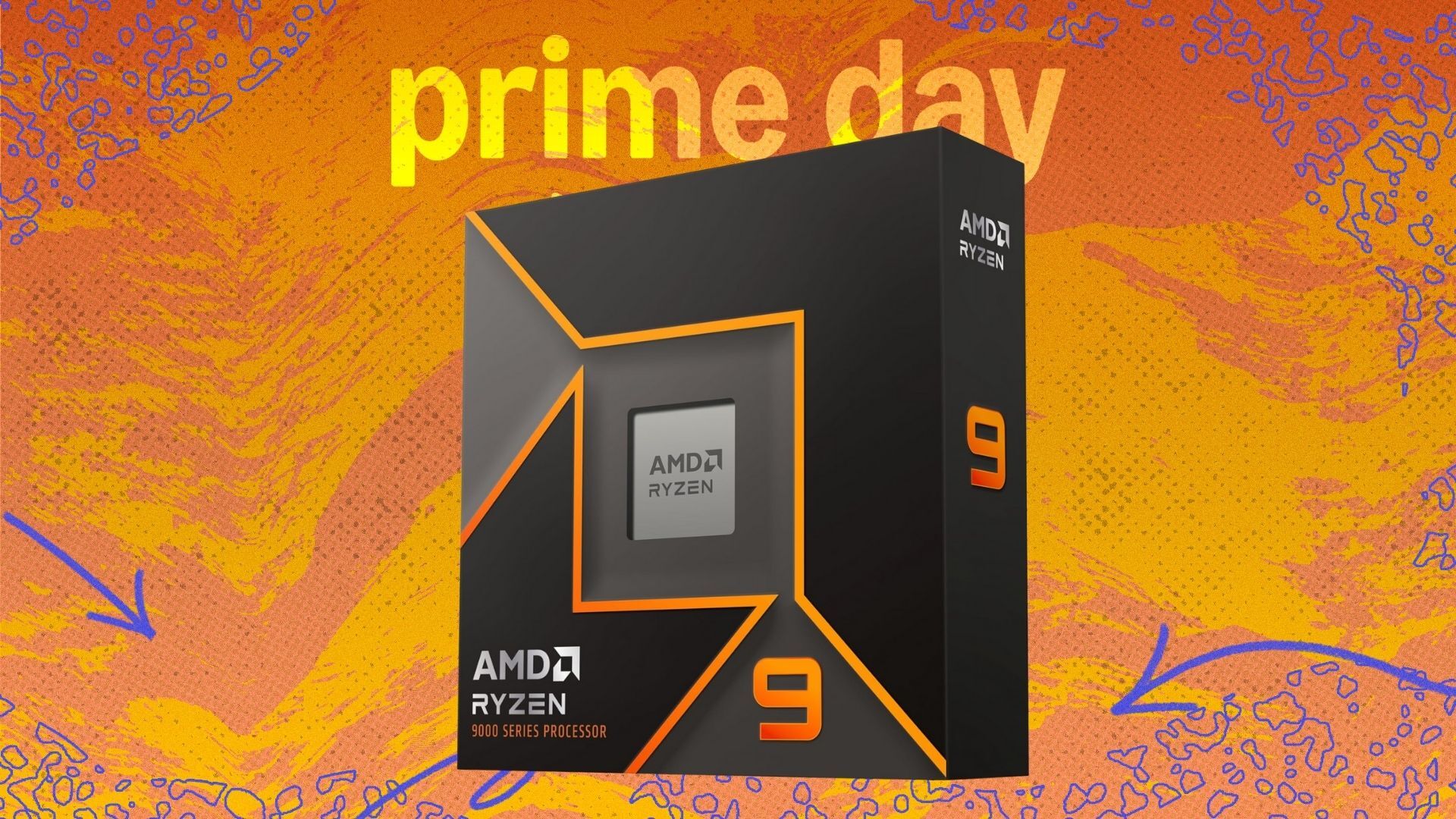 AMD Ryzen processor on Prime Day background