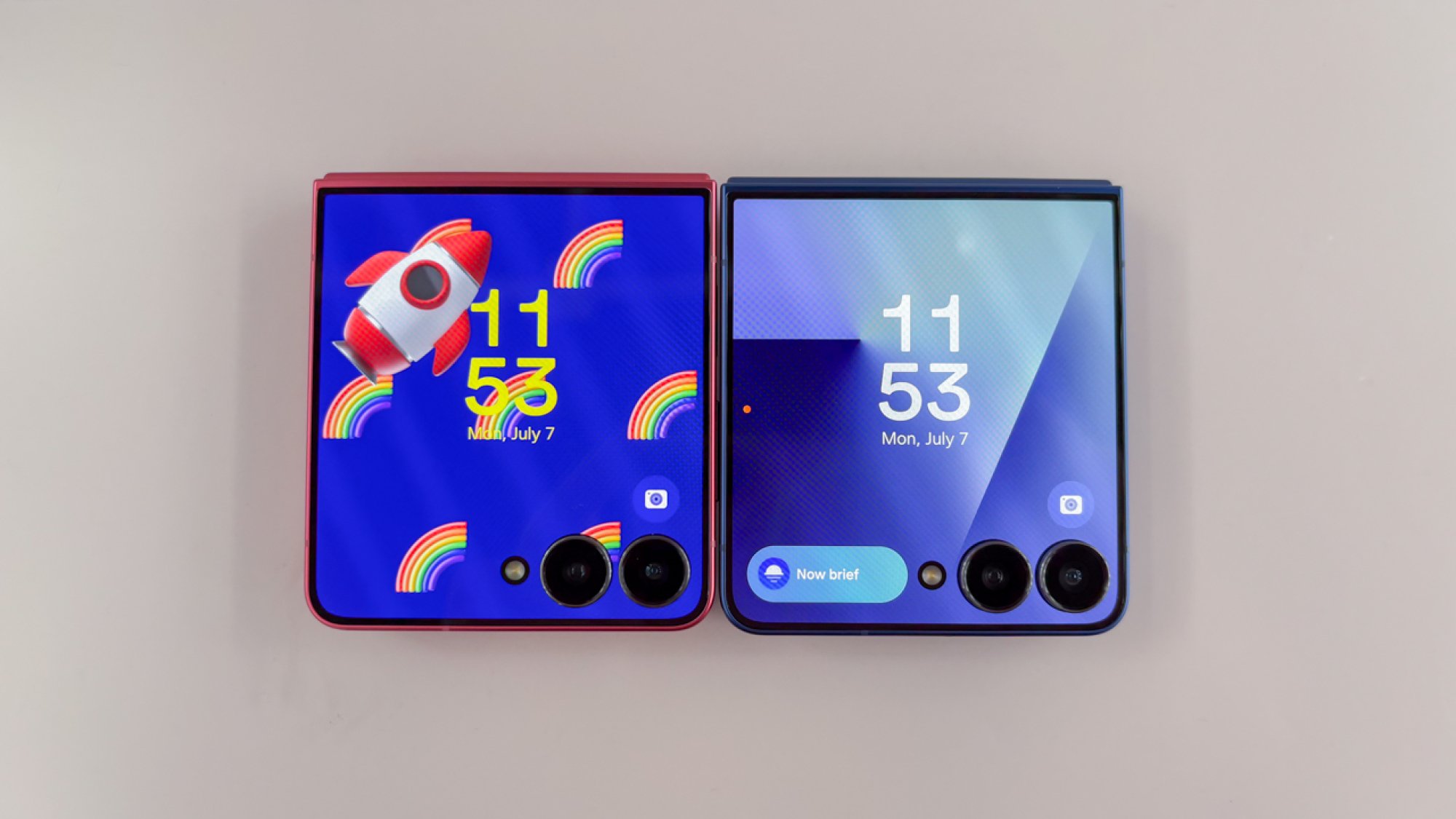 New cover display on Samsung Galaxy Z Flip 7