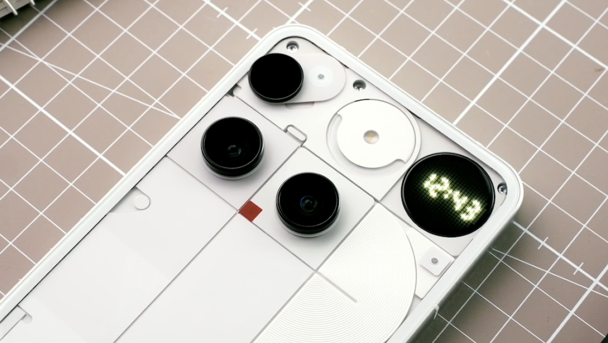 Nothing Phone 3 with emphasis on glyph interface in top right