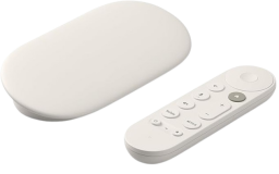 the google tv streamer 4k remote and base