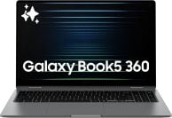 Samsung Galaxy Book5 laptop open with blue and green lines on screen