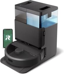 iRobot Roomba Plus 405 (G181) Combo Robot Vacuum & Mop with AutoWash Dock on a white background