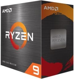 The AMD Ryzen 9 5950X 16-core CPU Processor on a white background
