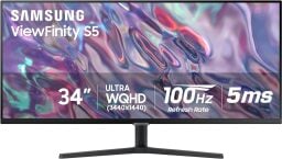 The Samsung 34-inch ViewFinity S50GC Ultra-WQHD Monitor on a white background