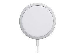 apple magsafe wireless charger against a white background