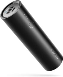 anker powercore 5,000mah portable charger against a white background