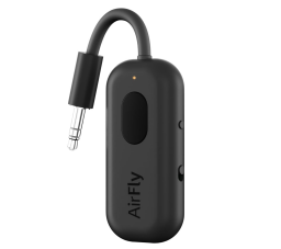 black AirFly Pro dongle with 3.5mm jack