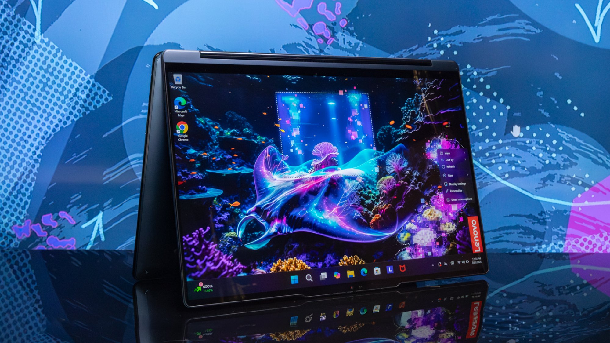 lenovo yoga 9i aura edition is tent mode