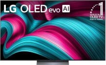 LG TV with blue and pink squiggle screensaver
