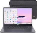 the Acer Chromebook Plus 515 with a travel case