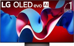lg c4 tv against a white background