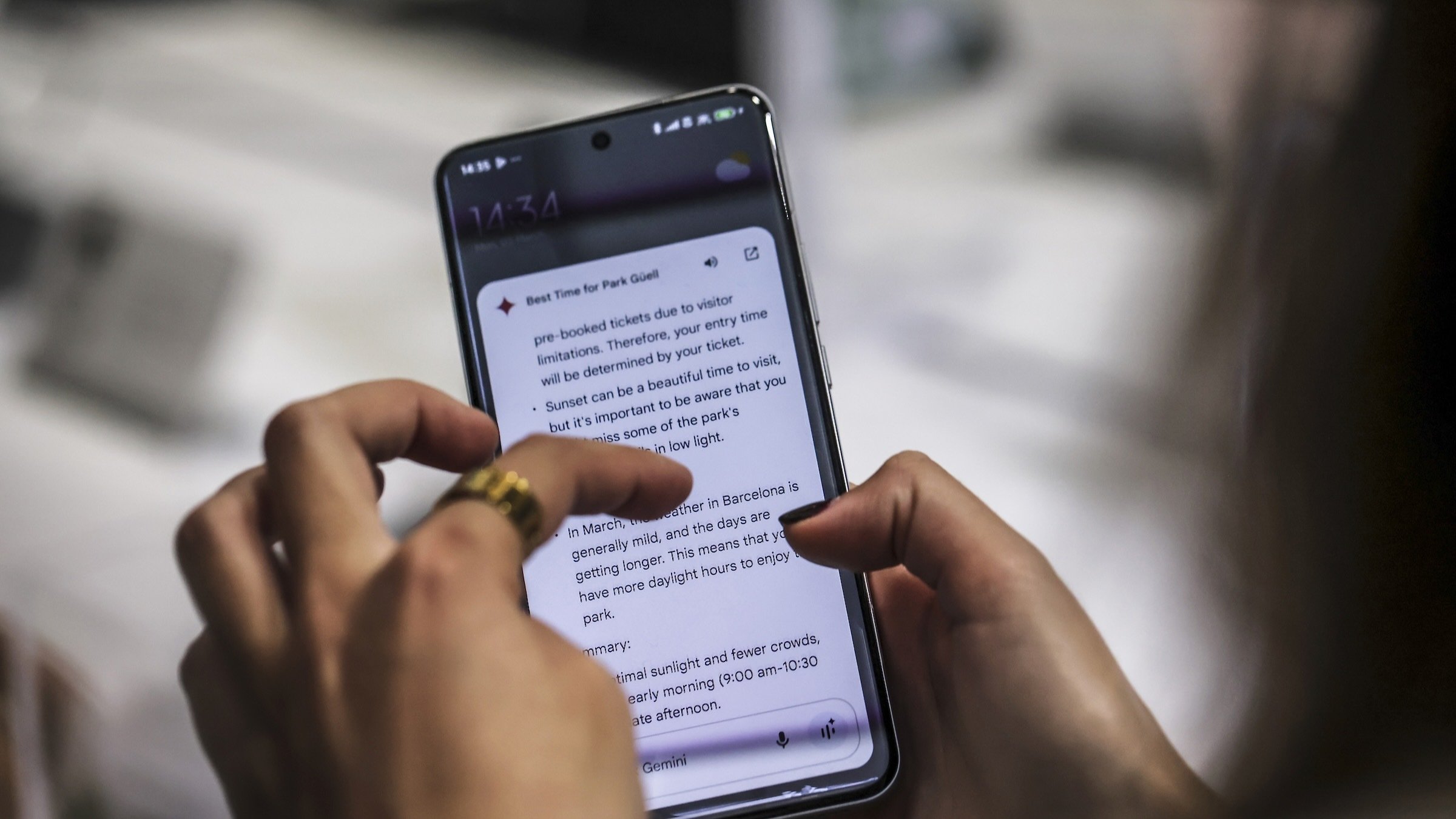 google gemini chatbot on iphone screen