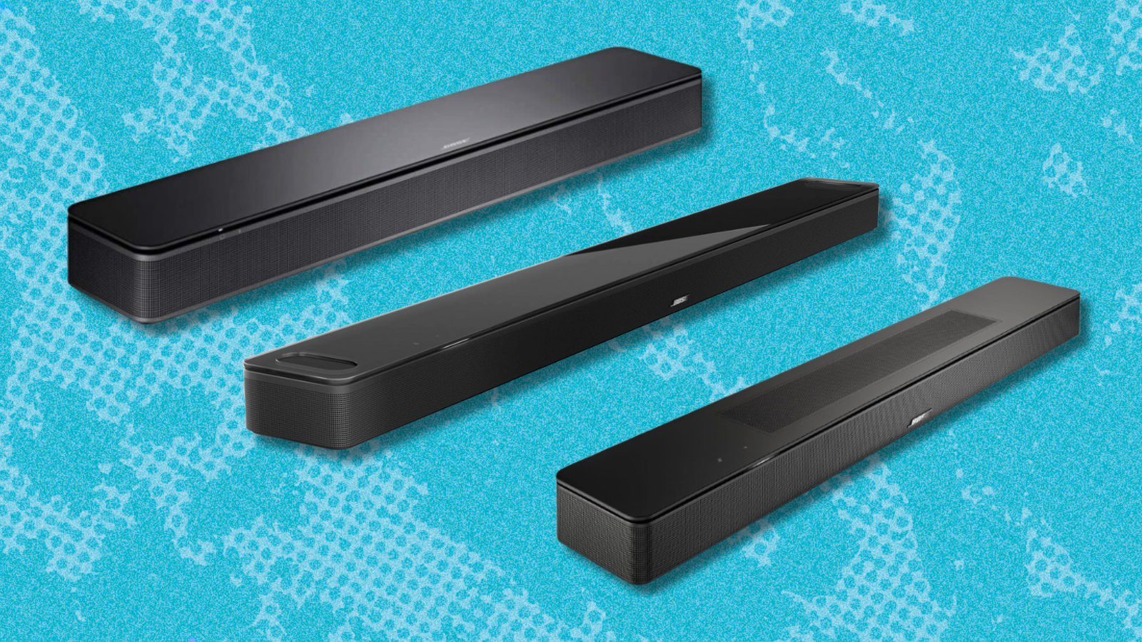 Bose soundbars with blue background