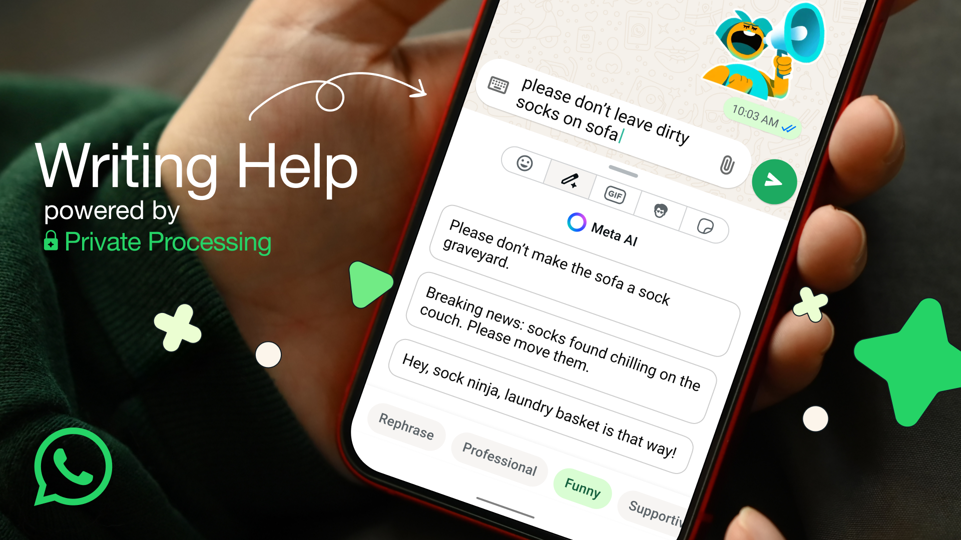 WhatsApp message AI