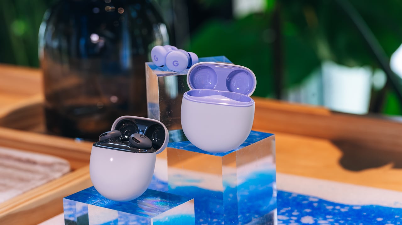 google pixel buds 2a on display table
