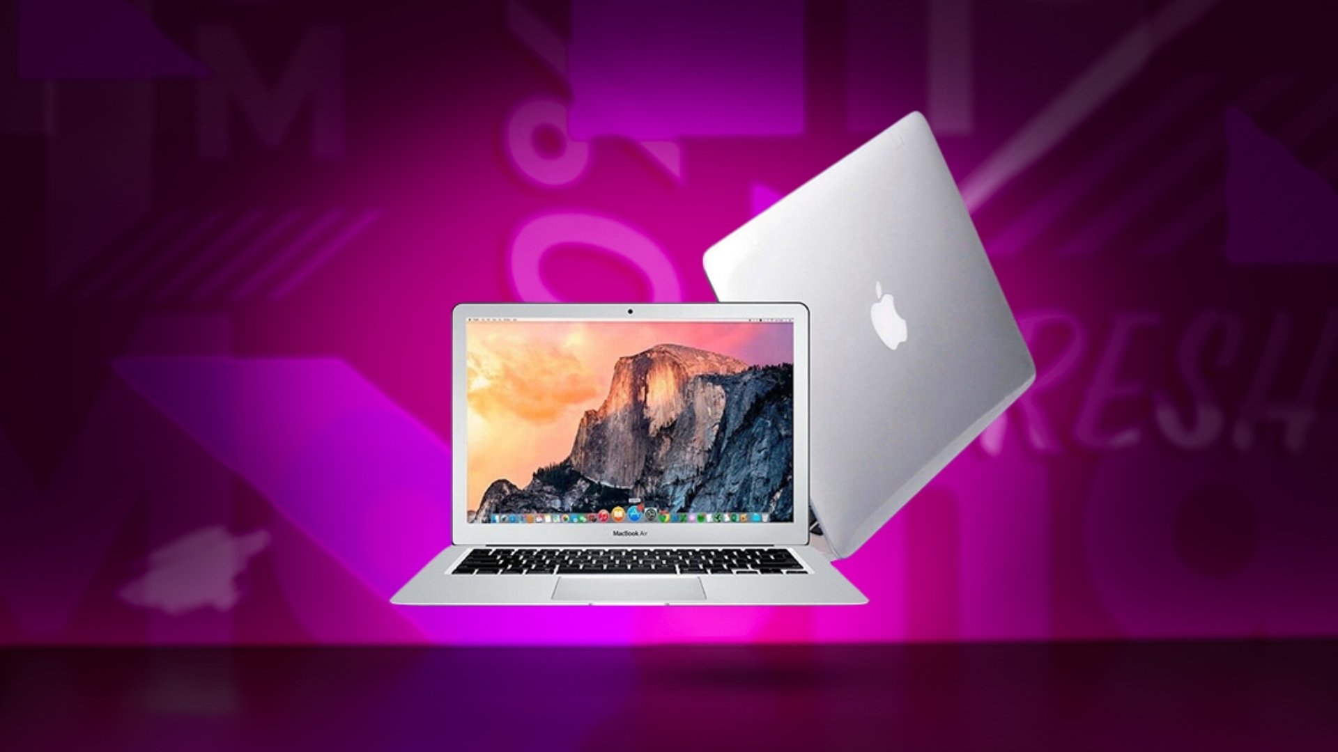 Apple MacBook on Mashbale background