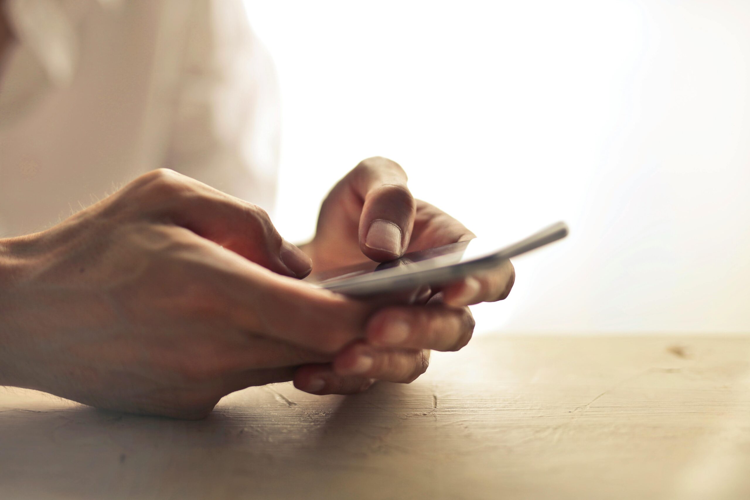 Hands on phone