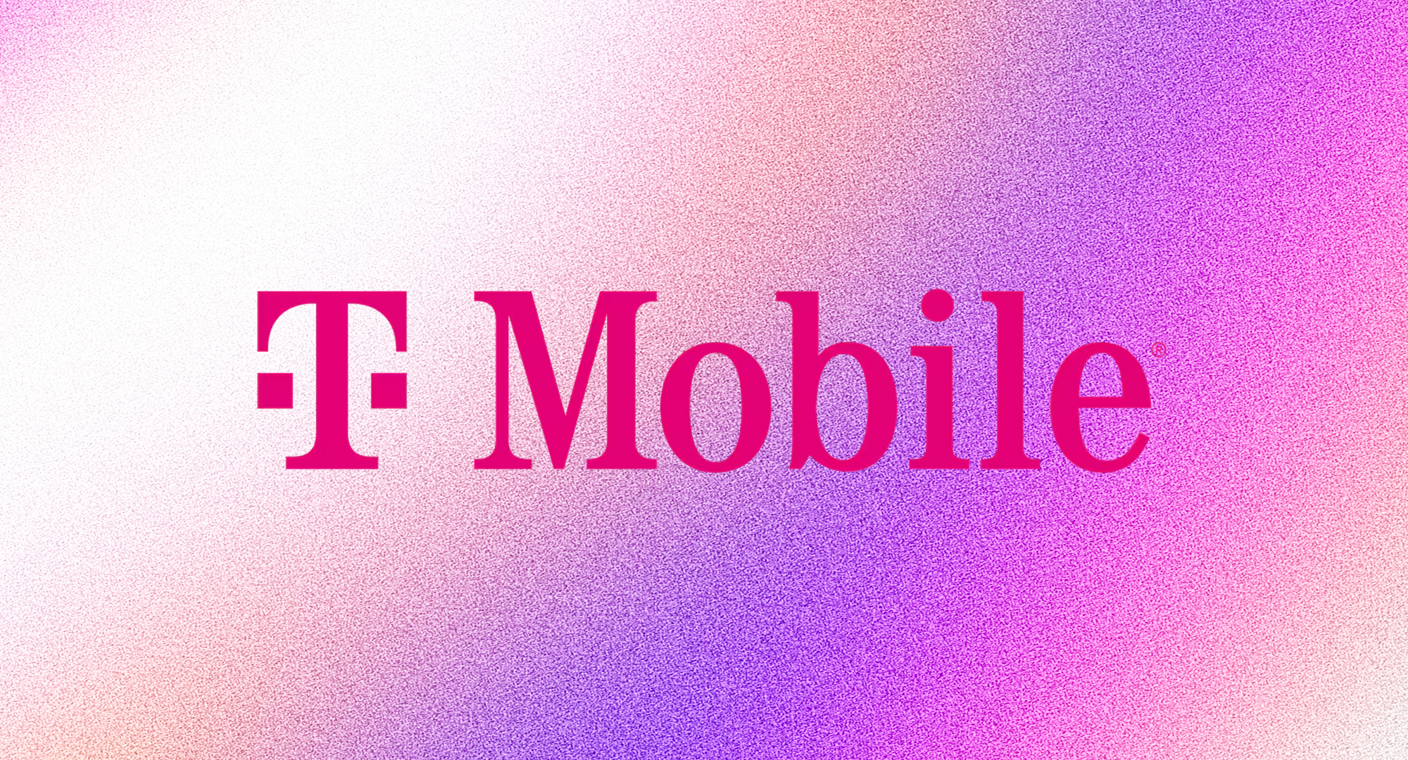T-Mobile logo against a colorful grainy background.