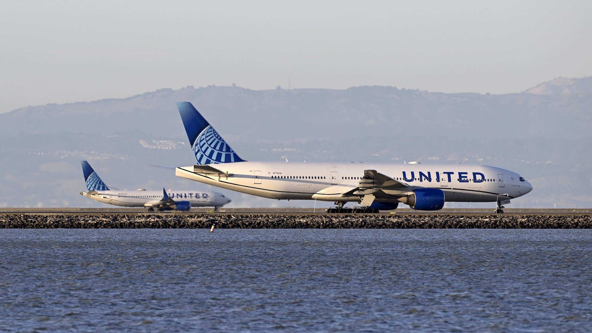 United Airlines planes at San Francisco International Airport on Aug. 6.
