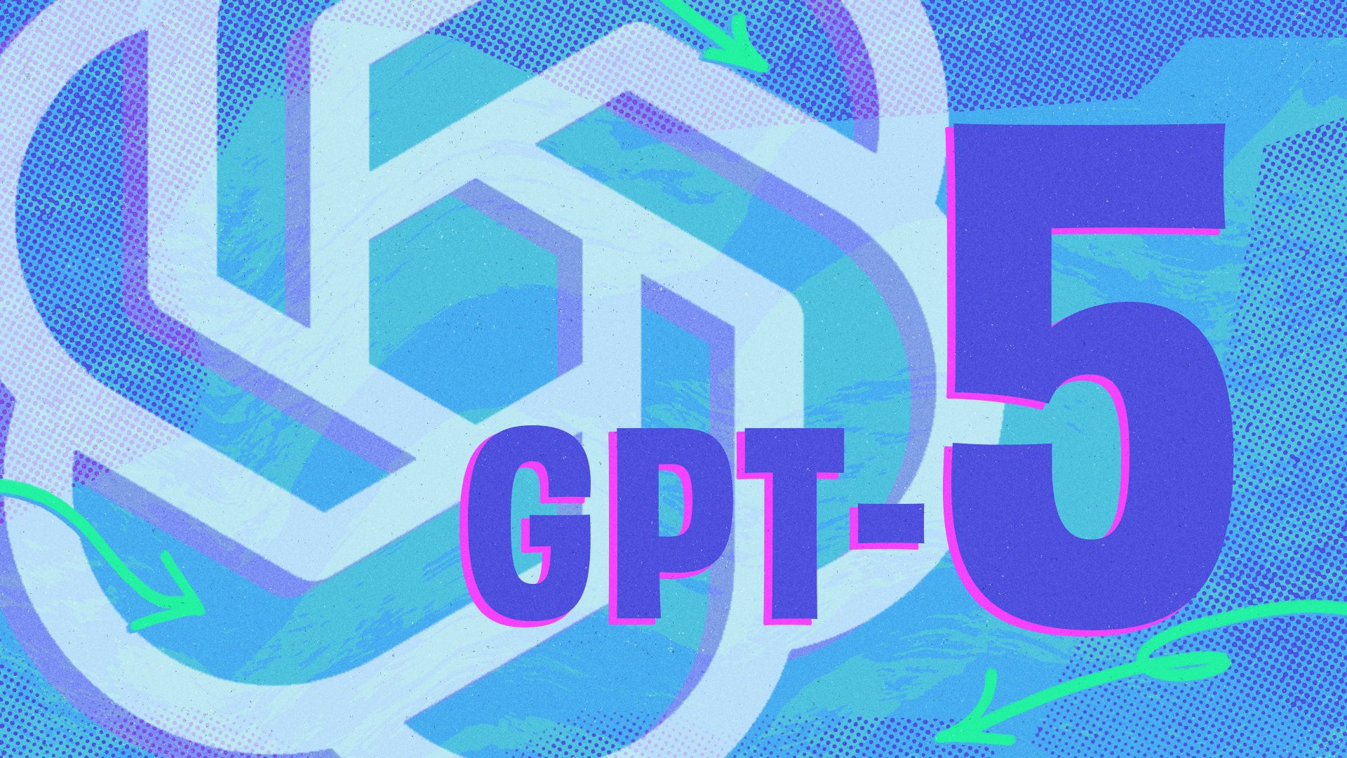 openai logo and text that reads 'GPT-5'