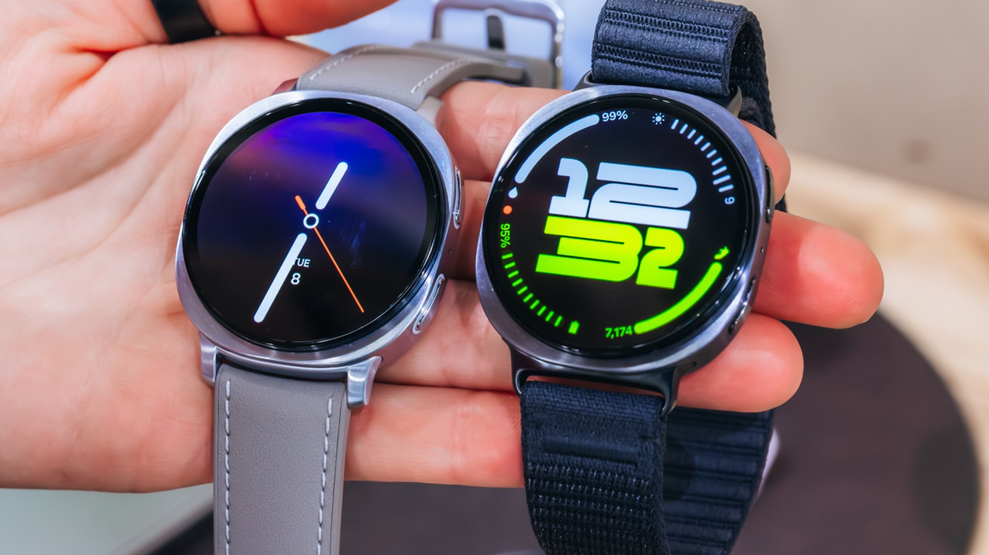 two samsung galaxy watch8 smartwatches
