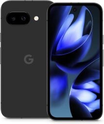 the front and back of the google pixel 9a in obsidian