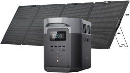 the ecoflow delta 2max portable power station with solar panel