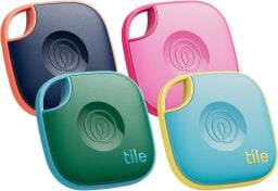 four Tile Mate trackers in a variety of colors