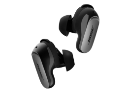 pair of black bose QC ultra earbuds