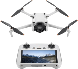 the DJI Mini 3 drone with screen remote control