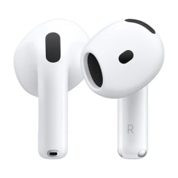 The Apple AirPods 4 on a white background