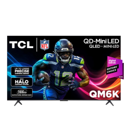 TCL QM6K Mini LED 4K TV on white background