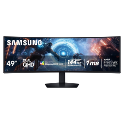 Samsung Odyssey G9 on white background