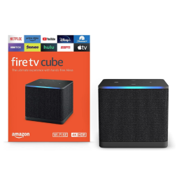 Amazon Fire TV Cube on white background