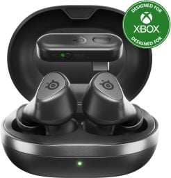 The SteelSeries Arctis GameBuds X on a white background