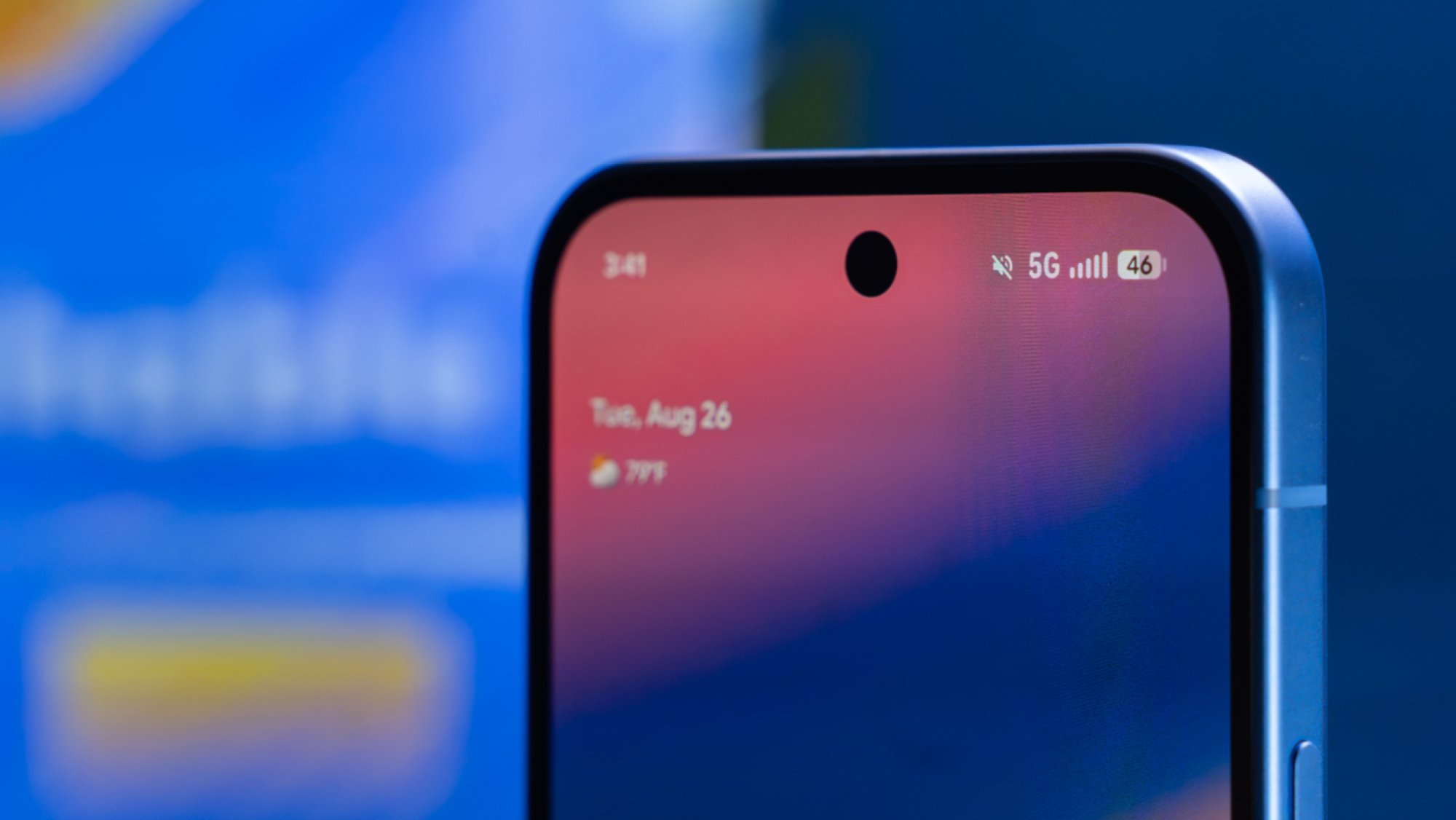 Top of Google Pixel 10 display