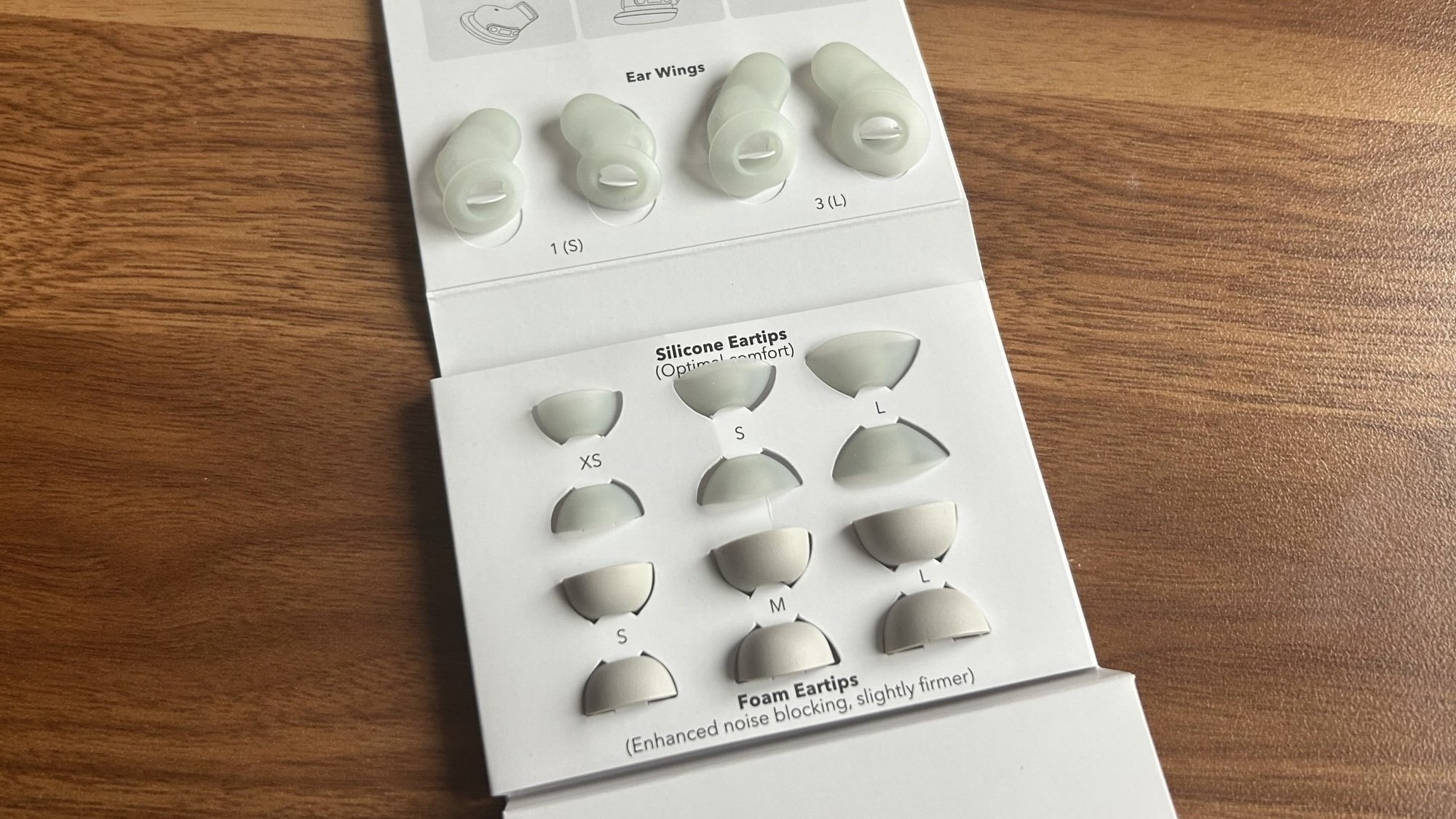 installing guide with ear tips and wings from soundcore sleep a30 earbuds