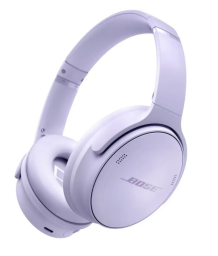 The Lilac Bose QuietComfort Wireless Noise Cancelling Headphones on a white background