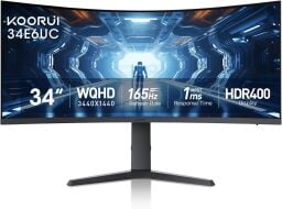The KOORUI 34-inch Curved Ultrawide WQHD Gaming Monitor on a white background