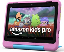 An Amazon Fire HD 8 Kids Pro tablet