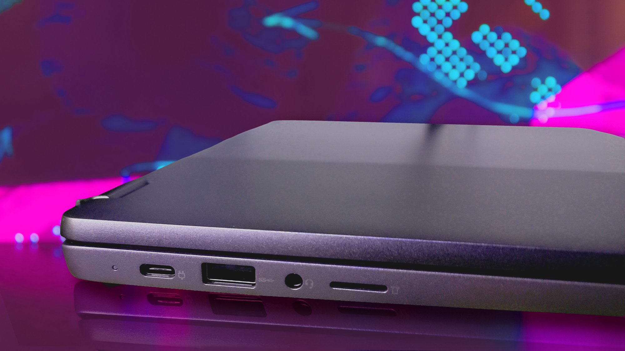 left side of laptop