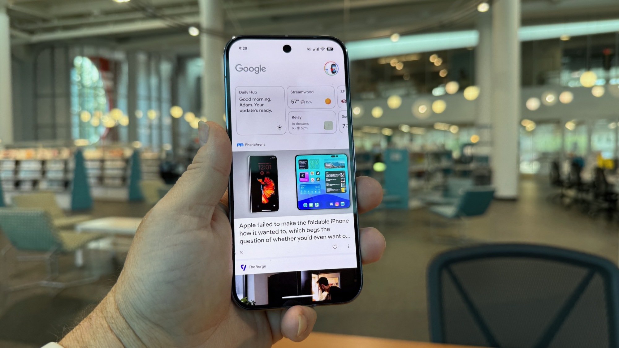 pixel 10 pro showing daily briefing feature