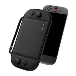 The tomtoc slim Nintendo Switch 2 carrying case in black, on a white background
