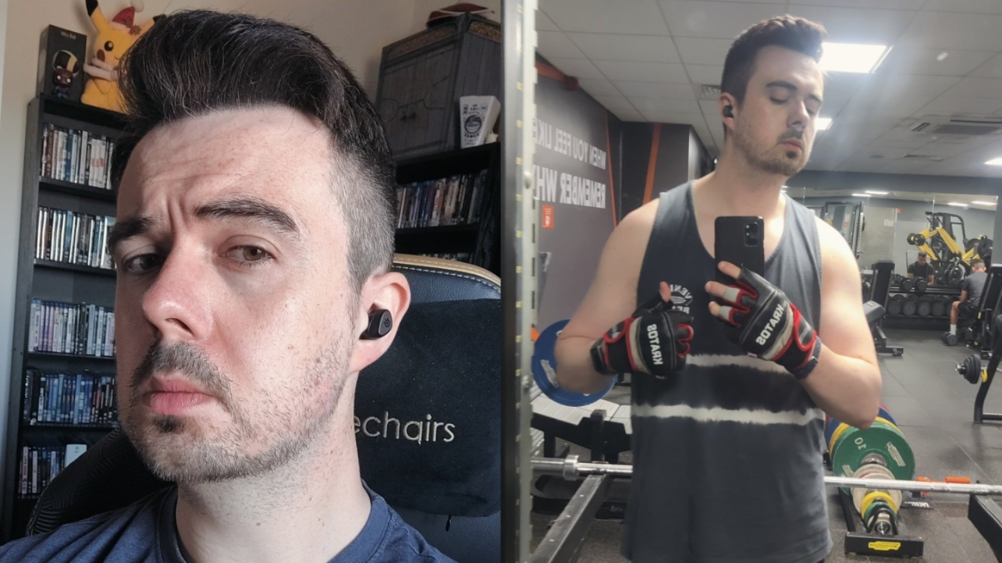 Wearing the SteelSeries Arctis GameBuds X for work and in the gym