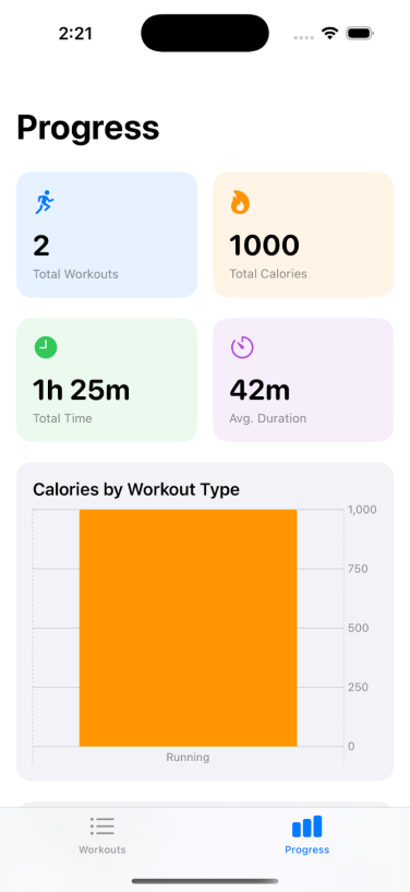 ios fitness app created by claude vibe coding